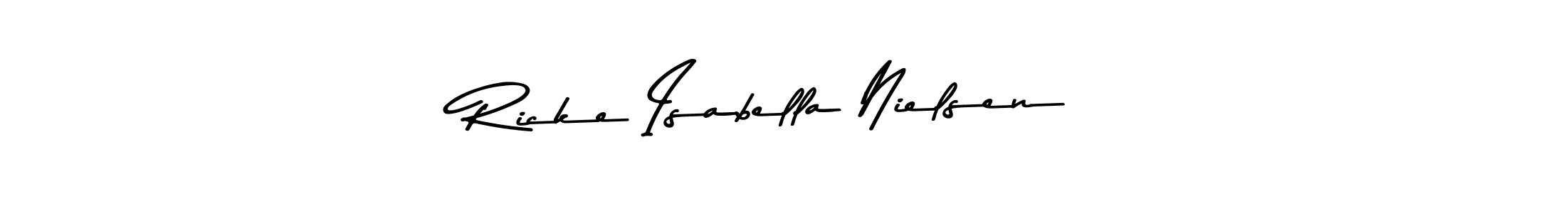 Check out images of Autograph of Ricke Isabella Nielsen name. Actor Ricke Isabella Nielsen Signature Style. Asem Kandis PERSONAL USE is a professional sign style online. Ricke Isabella Nielsen signature style 9 images and pictures png