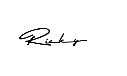 Ricky stylish signature style. Best Handwritten Sign (Asem Kandis PERSONAL USE) for my name. Handwritten Signature Collection Ideas for my name Ricky. Ricky signature style 9 images and pictures png