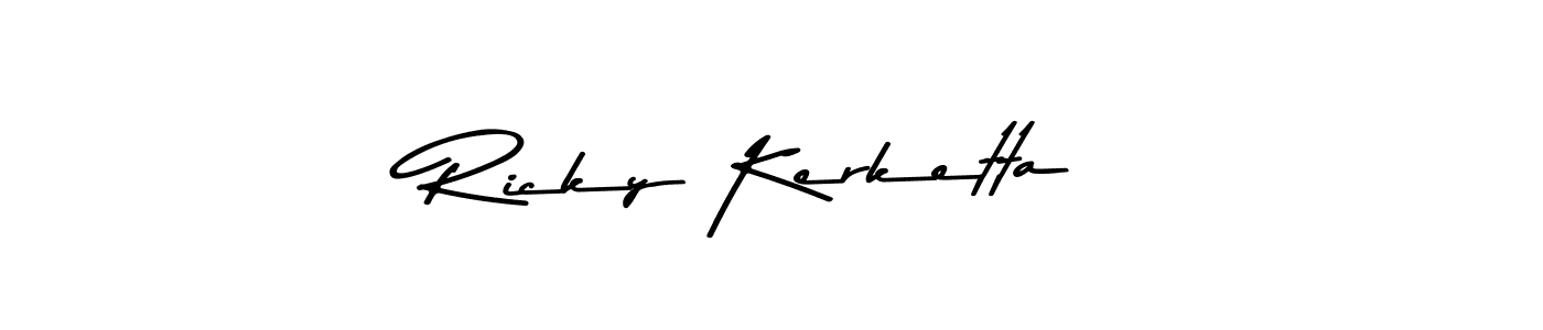You should practise on your own different ways (Asem Kandis PERSONAL USE) to write your name (Ricky Kerketta) in signature. don't let someone else do it for you. Ricky Kerketta signature style 9 images and pictures png