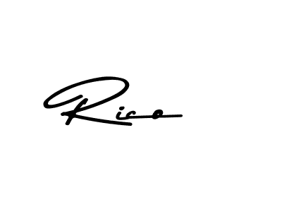 Design your own signature with our free online signature maker. With this signature software, you can create a handwritten (Asem Kandis PERSONAL USE) signature for name Rico. Rico signature style 9 images and pictures png