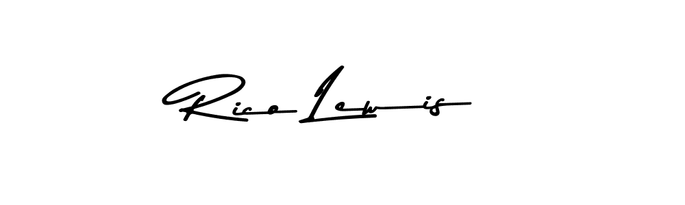Use a signature maker to create a handwritten signature online. With this signature software, you can design (Asem Kandis PERSONAL USE) your own signature for name Rico Lewis. Rico Lewis signature style 9 images and pictures png