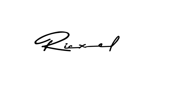 You should practise on your own different ways (Asem Kandis PERSONAL USE) to write your name (Ricxel) in signature. don't let someone else do it for you. Ricxel signature style 9 images and pictures png