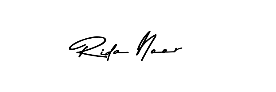 How to make Rida Noor name signature. Use Asem Kandis PERSONAL USE style for creating short signs online. This is the latest handwritten sign. Rida Noor signature style 9 images and pictures png