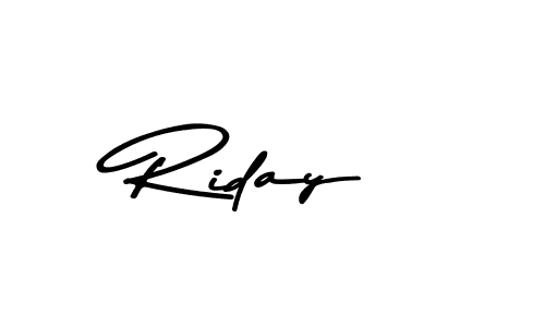 Design your own signature with our free online signature maker. With this signature software, you can create a handwritten (Asem Kandis PERSONAL USE) signature for name Riday. Riday signature style 9 images and pictures png