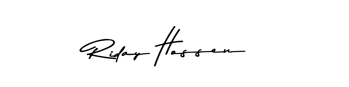 The best way (Asem Kandis PERSONAL USE) to make a short signature is to pick only two or three words in your name. The name Riday Hossen include a total of six letters. For converting this name. Riday Hossen signature style 9 images and pictures png