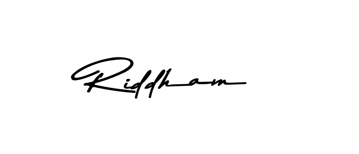 Use a signature maker to create a handwritten signature online. With this signature software, you can design (Asem Kandis PERSONAL USE) your own signature for name Riddham. Riddham signature style 9 images and pictures png