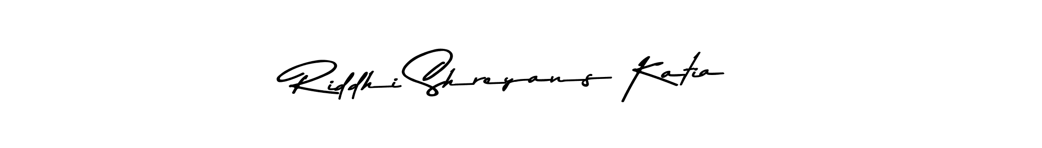 Riddhi Shreyans Katia stylish signature style. Best Handwritten Sign (Asem Kandis PERSONAL USE) for my name. Handwritten Signature Collection Ideas for my name Riddhi Shreyans Katia. Riddhi Shreyans Katia signature style 9 images and pictures png