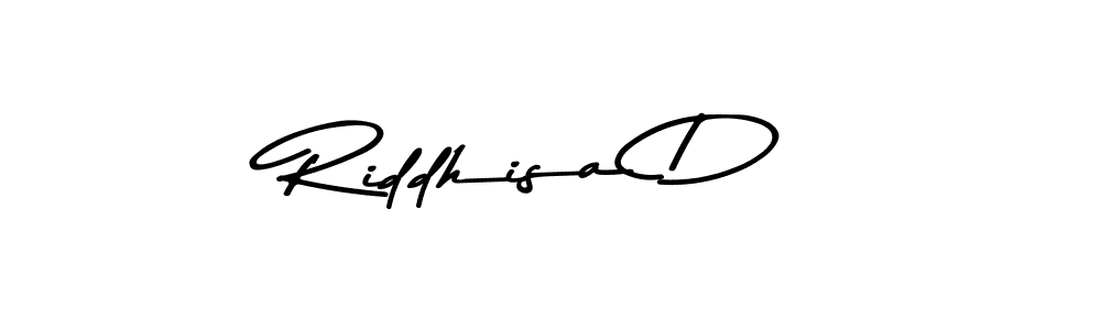 Riddhisa D stylish signature style. Best Handwritten Sign (Asem Kandis PERSONAL USE) for my name. Handwritten Signature Collection Ideas for my name Riddhisa D. Riddhisa D signature style 9 images and pictures png