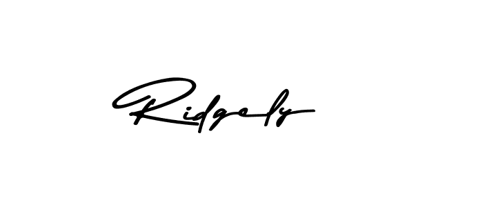 Design your own signature with our free online signature maker. With this signature software, you can create a handwritten (Asem Kandis PERSONAL USE) signature for name Ridgely. Ridgely signature style 9 images and pictures png