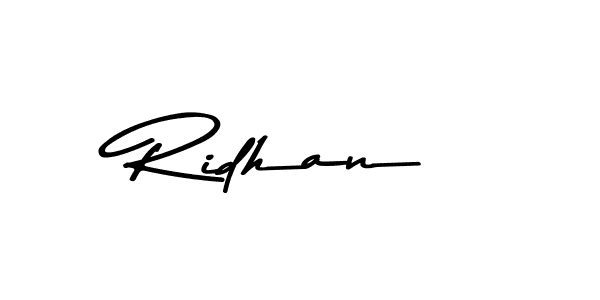 Create a beautiful signature design for name Ridhan. With this signature (Asem Kandis PERSONAL USE) fonts, you can make a handwritten signature for free. Ridhan signature style 9 images and pictures png