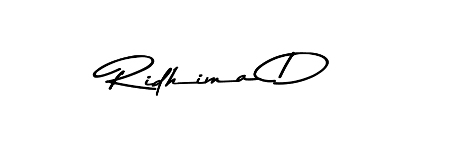 Use a signature maker to create a handwritten signature online. With this signature software, you can design (Asem Kandis PERSONAL USE) your own signature for name Ridhima D. Ridhima D signature style 9 images and pictures png