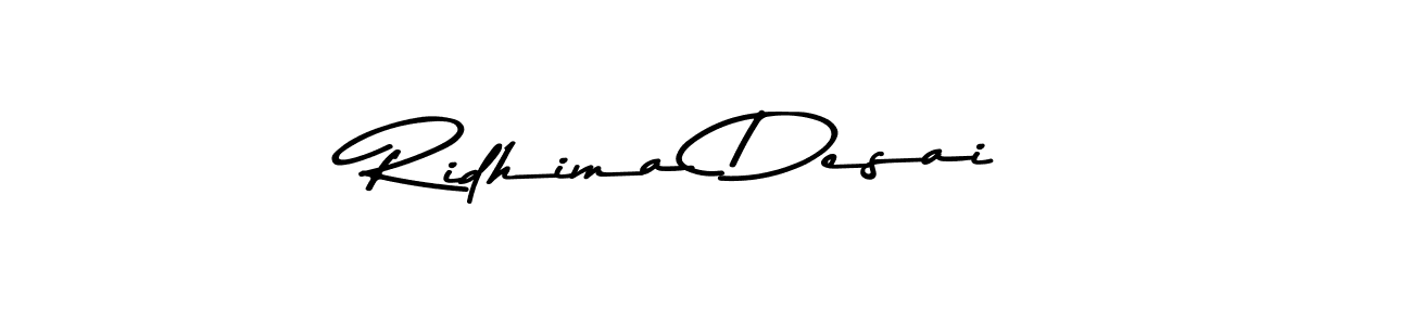 Ridhima Desai stylish signature style. Best Handwritten Sign (Asem Kandis PERSONAL USE) for my name. Handwritten Signature Collection Ideas for my name Ridhima Desai. Ridhima Desai signature style 9 images and pictures png