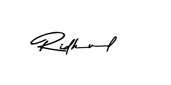 You should practise on your own different ways (Asem Kandis PERSONAL USE) to write your name (Ridhul) in signature. don't let someone else do it for you. Ridhul signature style 9 images and pictures png