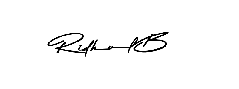 You should practise on your own different ways (Asem Kandis PERSONAL USE) to write your name (Ridhul B) in signature. don't let someone else do it for you. Ridhul B signature style 9 images and pictures png