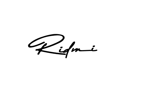 Ridmi stylish signature style. Best Handwritten Sign (Asem Kandis PERSONAL USE) for my name. Handwritten Signature Collection Ideas for my name Ridmi. Ridmi signature style 9 images and pictures png