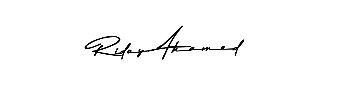 Ridoy Ahamed stylish signature style. Best Handwritten Sign (Asem Kandis PERSONAL USE) for my name. Handwritten Signature Collection Ideas for my name Ridoy Ahamed. Ridoy Ahamed signature style 9 images and pictures png