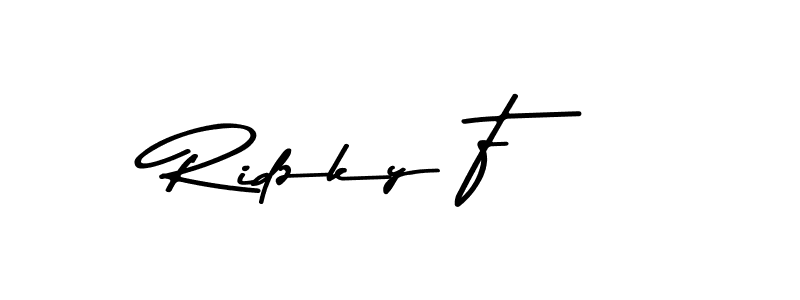 The best way (Asem Kandis PERSONAL USE) to make a short signature is to pick only two or three words in your name. The name Ridzky F include a total of six letters. For converting this name. Ridzky F signature style 9 images and pictures png