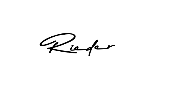 Use a signature maker to create a handwritten signature online. With this signature software, you can design (Asem Kandis PERSONAL USE) your own signature for name Rieder. Rieder signature style 9 images and pictures png