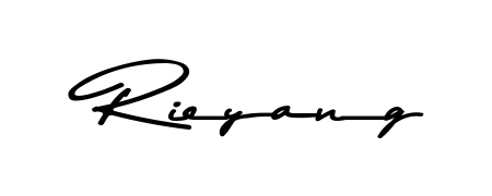 A dynamic signature style for Rieyang using Asem Kandis PERSONAL USE script. Designed to look authentic, handwritten, and professional. Rieyang signature style 9 images and pictures png