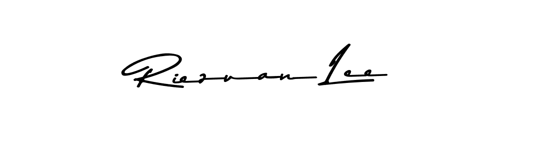 How to make Riezuan Lee name signature. Use Asem Kandis PERSONAL USE style for creating short signs online. This is the latest handwritten sign. Riezuan Lee signature style 9 images and pictures png