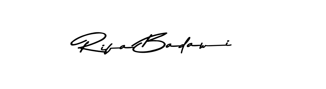 Rifa Badawi stylish signature style. Best Handwritten Sign (Asem Kandis PERSONAL USE) for my name. Handwritten Signature Collection Ideas for my name Rifa Badawi. Rifa Badawi signature style 9 images and pictures png