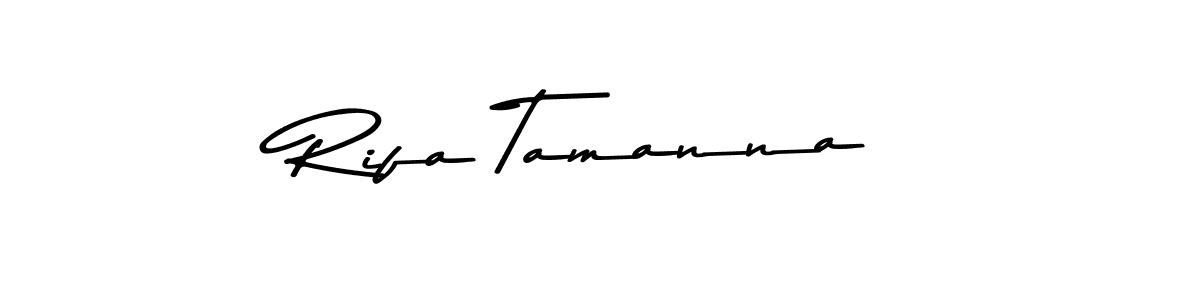 How to make Rifa Tamanna name signature. Use Asem Kandis PERSONAL USE style for creating short signs online. This is the latest handwritten sign. Rifa Tamanna signature style 9 images and pictures png