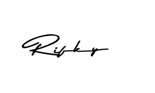 Asem Kandis PERSONAL USE is a professional signature style that is perfect for those who want to add a touch of class to their signature. It is also a great choice for those who want to make their signature more unique. Get Rifky name to fancy signature for free. Rifky signature style 9 images and pictures png