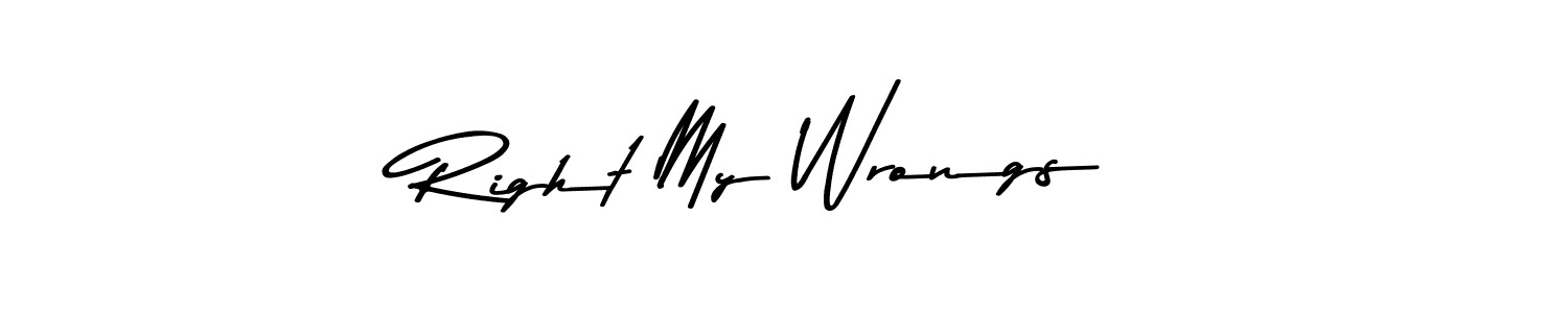 Asem Kandis PERSONAL USE is a professional signature style that is perfect for those who want to add a touch of class to their signature. It is also a great choice for those who want to make their signature more unique. Get Right My Wrongs name to fancy signature for free. Right My Wrongs signature style 9 images and pictures png