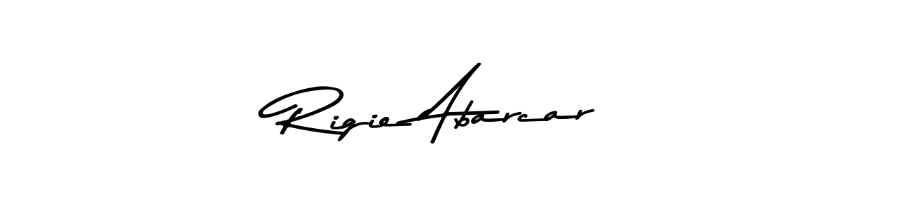 Also You can easily find your signature by using the search form. We will create Rigie Abarcar name handwritten signature images for you free of cost using Asem Kandis PERSONAL USE sign style. Rigie Abarcar signature style 9 images and pictures png