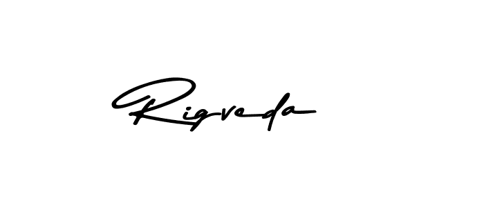 How to make Rigveda name signature. Use Asem Kandis PERSONAL USE style for creating short signs online. This is the latest handwritten sign. Rigveda signature style 9 images and pictures png