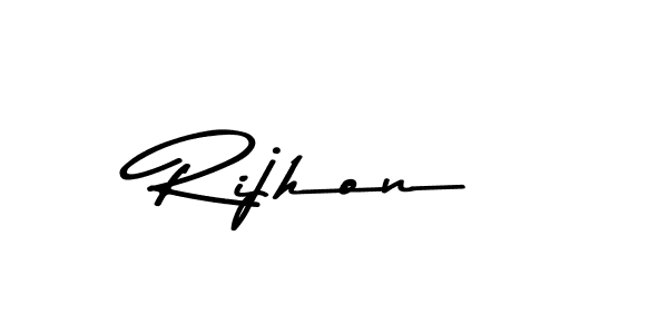 Rijhon stylish signature style. Best Handwritten Sign (Asem Kandis PERSONAL USE) for my name. Handwritten Signature Collection Ideas for my name Rijhon. Rijhon signature style 9 images and pictures png
