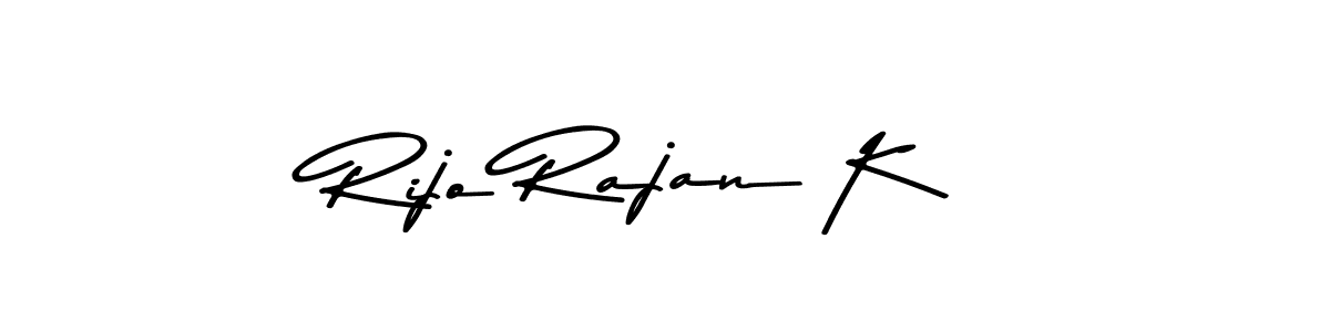 Make a short Rijo Rajan K signature style. Manage your documents anywhere anytime using Asem Kandis PERSONAL USE. Create and add eSignatures, submit forms, share and send files easily. Rijo Rajan K signature style 9 images and pictures png