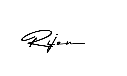 This is the best signature style for the Rijon name. Also you like these signature font (Asem Kandis PERSONAL USE). Mix name signature. Rijon signature style 9 images and pictures png