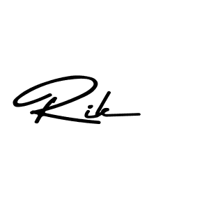 Create a beautiful signature design for name Rik. With this signature (Asem Kandis PERSONAL USE) fonts, you can make a handwritten signature for free. Rik signature style 9 images and pictures png