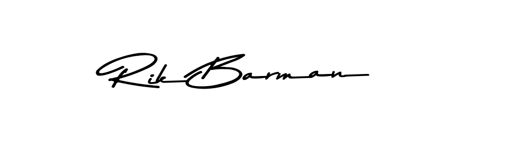 How to make Rik Barman name signature. Use Asem Kandis PERSONAL USE style for creating short signs online. This is the latest handwritten sign. Rik Barman signature style 9 images and pictures png