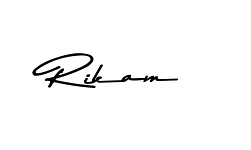 Make a beautiful signature design for name Rikam. Use this online signature maker to create a handwritten signature for free. Rikam signature style 9 images and pictures png