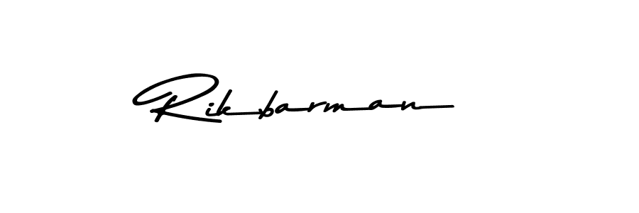 Make a beautiful signature design for name Rikbarman. With this signature (Asem Kandis PERSONAL USE) style, you can create a handwritten signature for free. Rikbarman signature style 9 images and pictures png