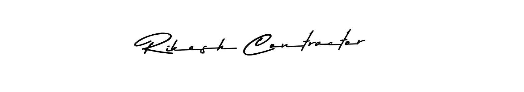 Rikesh Contractor stylish signature style. Best Handwritten Sign (Asem Kandis PERSONAL USE) for my name. Handwritten Signature Collection Ideas for my name Rikesh Contractor. Rikesh Contractor signature style 9 images and pictures png