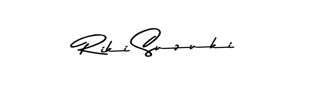 How to make Riki Suzuki name signature. Use Asem Kandis PERSONAL USE style for creating short signs online. This is the latest handwritten sign. Riki Suzuki signature style 9 images and pictures png