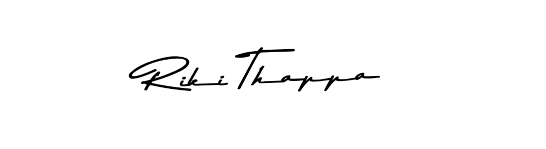 Design your own signature with our free online signature maker. With this signature software, you can create a handwritten (Asem Kandis PERSONAL USE) signature for name Riki Thappa. Riki Thappa signature style 9 images and pictures png