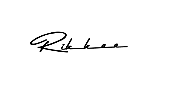 Make a beautiful signature design for name Rikkee. With this signature (Asem Kandis PERSONAL USE) style, you can create a handwritten signature for free. Rikkee signature style 9 images and pictures png