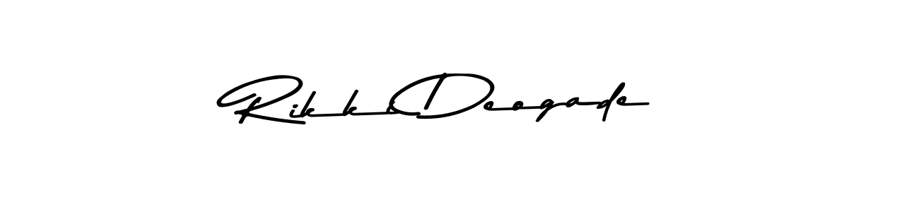 This is the best signature style for the Rikki Deogade name. Also you like these signature font (Asem Kandis PERSONAL USE). Mix name signature. Rikki Deogade signature style 9 images and pictures png