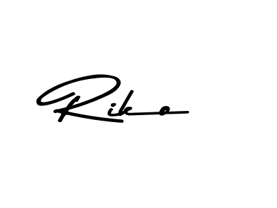 Make a beautiful signature design for name Riko. With this signature (Asem Kandis PERSONAL USE) style, you can create a handwritten signature for free. Riko signature style 9 images and pictures png