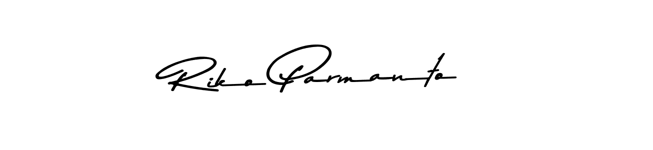 This is the best signature style for the Riko Parmanto name. Also you like these signature font (Asem Kandis PERSONAL USE). Mix name signature. Riko Parmanto signature style 9 images and pictures png