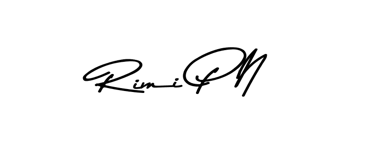 Make a beautiful signature design for name Rimi P N. With this signature (Asem Kandis PERSONAL USE) style, you can create a handwritten signature for free. Rimi P N signature style 9 images and pictures png