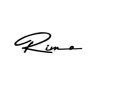 Create a beautiful signature design for name Rimo. With this signature (Asem Kandis PERSONAL USE) fonts, you can make a handwritten signature for free. Rimo signature style 9 images and pictures png