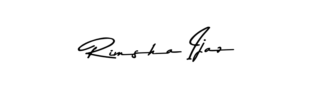 Create a beautiful signature design for name Rimsha Ijaz. With this signature (Asem Kandis PERSONAL USE) fonts, you can make a handwritten signature for free. Rimsha Ijaz signature style 9 images and pictures png