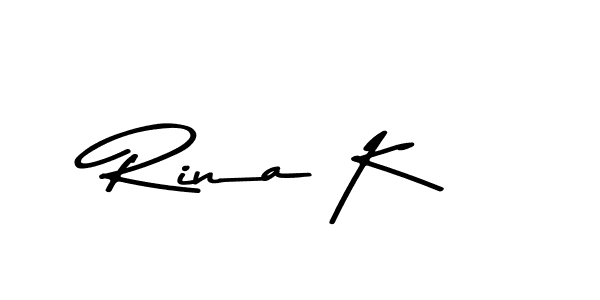 Rina K stylish signature style. Best Handwritten Sign (Asem Kandis PERSONAL USE) for my name. Handwritten Signature Collection Ideas for my name Rina K. Rina K signature style 9 images and pictures png
