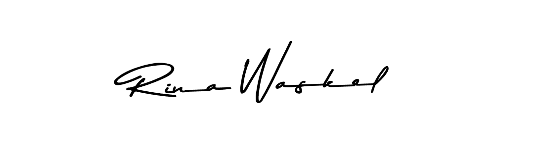 Rina Waskel stylish signature style. Best Handwritten Sign (Asem Kandis PERSONAL USE) for my name. Handwritten Signature Collection Ideas for my name Rina Waskel. Rina Waskel signature style 9 images and pictures png