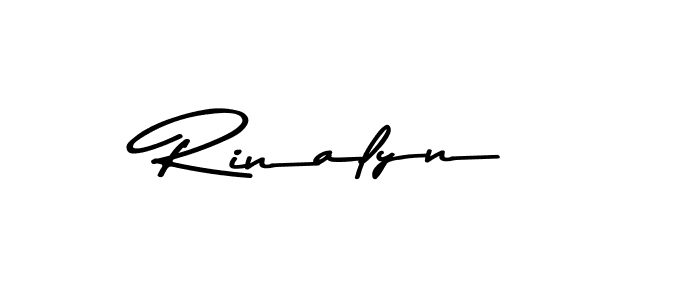 Make a beautiful signature design for name Rinalyn. With this signature (Asem Kandis PERSONAL USE) style, you can create a handwritten signature for free. Rinalyn signature style 9 images and pictures png
